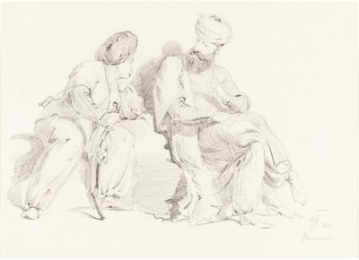 Zwei Männer in orientalischer Kleidung von Sir George Hayter
