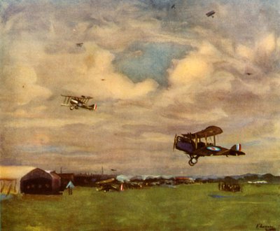 Ein Flugplatz im Jahr 1918 von Sir John Lavery