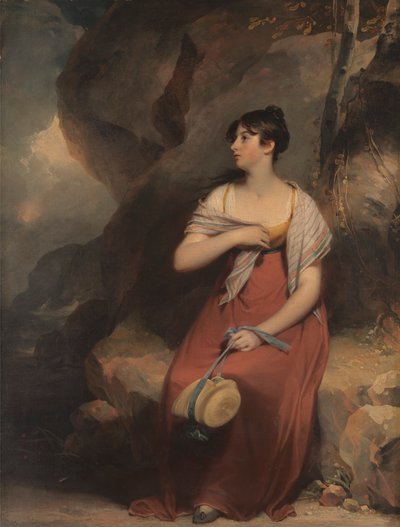 Eine Frau in einer Landschaft von Sir Martin Archer Shee