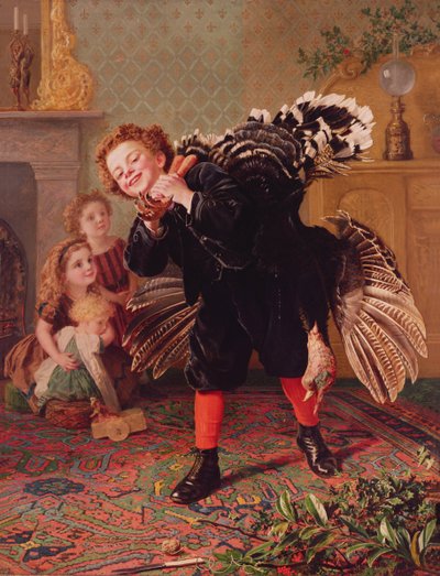 Hier kommt der Truthahn..., um 1877 von Sophie Gengembre Anderson