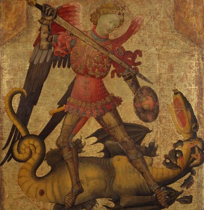 Heiliger Michael und der Drache (ca. 1405) von Spanish
