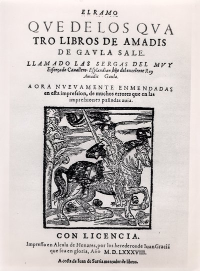 Titelseite von Amadis de Gaula, 1588 von Spanish School