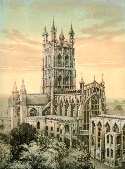 Gloucester Kathedrale, Gloucestershire, ca. 1870 von Stannard and Son