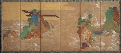 Wellen bei Matsushima von Sôtatsu