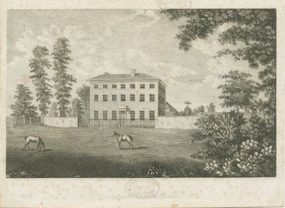 Little Onn Hall: Liniengravur, undatiert [1762-1802] von Stebbing Shaw