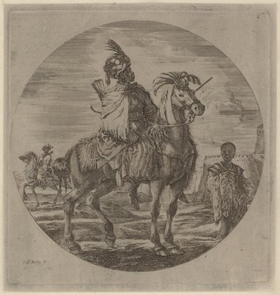 Ein schwarzer Reiter von Stefano della Bella