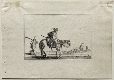 Capricen: Berittener Soldat und Fußsoldat von Stefano della Bella