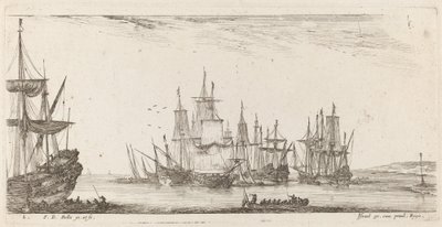 Gruppe von Schiffen, 1644 von Stefano della Bella