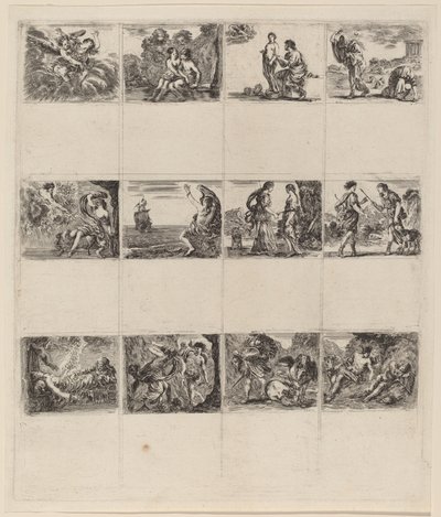 Mythologische Spielkarten von Stefano della Bella