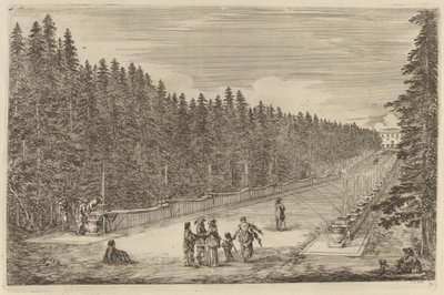 Die Allee der Brunnen von Stefano della Bella