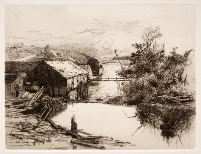 Mühlen in Mispek, N.B., 1884 von Stephen Parrish