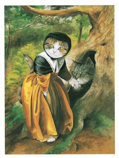 Illustration aus Pre-Raphaelite Cats von Susan Herbert