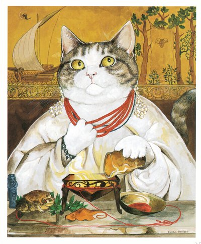 Illustration aus Pre-Raphaelite Cats von Susan Herbert