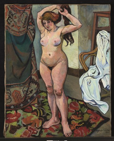 Gilberte nackt beim Frisieren von Suzanne Valadon