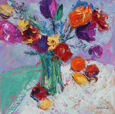 Tulpen und Früchte von Sylvia Paul