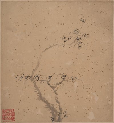 Blühender Pflaumenbaum, datiert 1840 von Tang Yifen