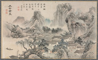 Ansichten der Xiao- und Xiang-Flüsse, 1788 von Tani Bunch