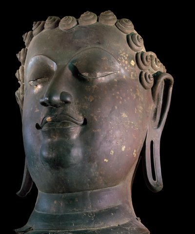 Riesiger Buddha-Kopf, Lanna-Stil von Thai School