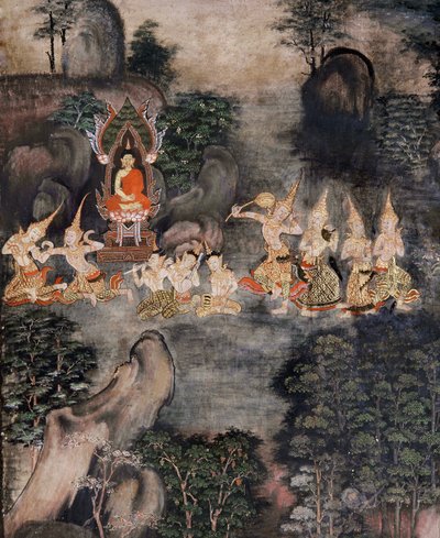 Versuchung Buddhas von Thai School