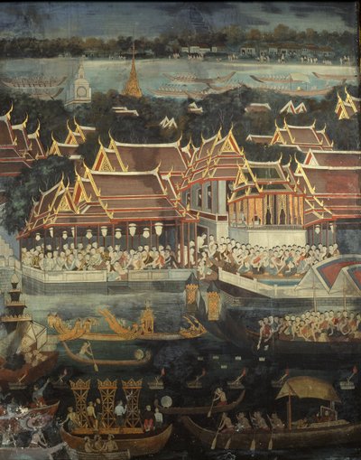 Das Loy Krathong Festival, 1864 von Thai School