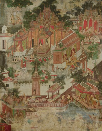 Vessantara Jataka, Wat Suwannaram, Thonburi, 1831 von Thai School