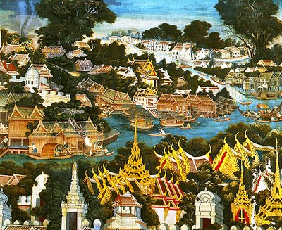 Ansicht von Bangkok von Thai School