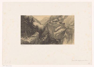 Alpenlandschaft mit Bergpass von Theo van Hoytema (signed by artist)
