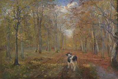 Ein Weg im Dyrehaven. Herbst von Theodor Philipsen