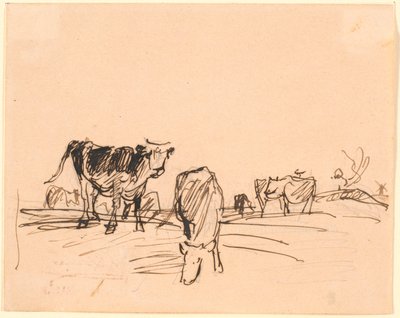 Kühe auf einer Wiese von Theodor Philipsen