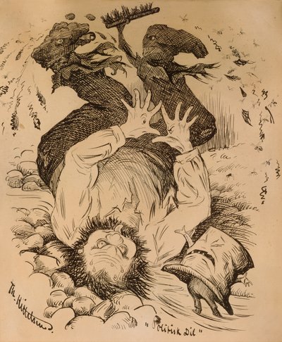 Politische Karikatur von Theodor Kittelsen
