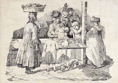 Der schlafende Fischverkäufer von Theodore Gericault