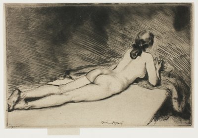 Nackte Figur liegend von Theodore Roussel