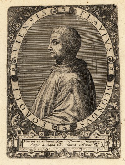Flavio Biondo, italienischer Historiker von Theodore de Bry