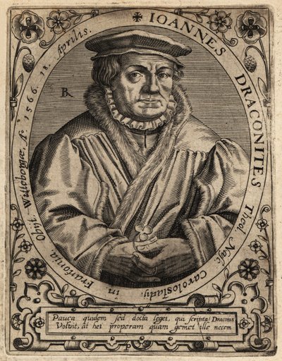Johann Draconites von Theodore de Bry