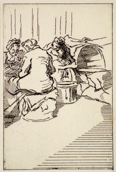 Drei sitzende Frauen, 20. Jahrhundert von Therese Lessore