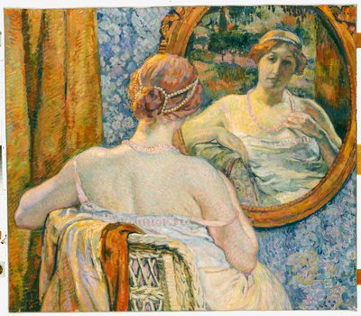 Frau im Spiegel, 1907 von Théo van Rysselberghe