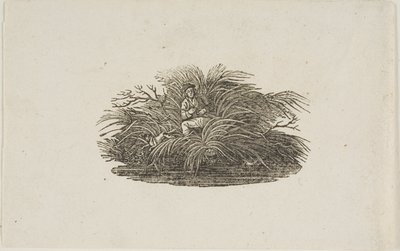 Vignette: Mann im Busch von Thomas Bewick