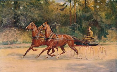 Trabendes Paar von Walter Winans, 1900 um 1910 von Thomas Blinks
