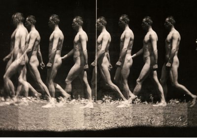 Mann beim Gehen (stroboskopische Fotografie) von Thomas Cowperthwait Eakins