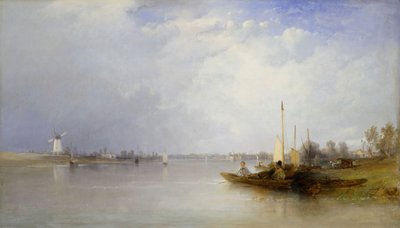 Blick auf die Themse bei Battersea, 1834 von Thomas Creswick