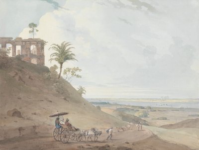 Ruinen auf Pir Pahar, nahe Monghy, Bihar von Thomas Daniell