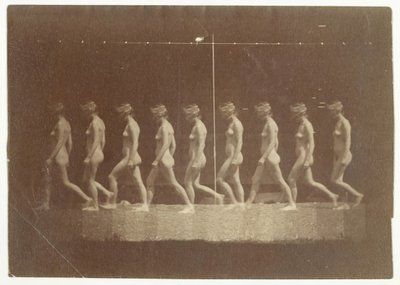 Marey-Rad-Fotografien eines unbekannten Modells, 1884 von Thomas Eakins