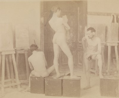 Drei Aktmodelle im Malstudio von Thomas Eakins