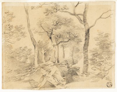 Gainsborough skizziert im Wald von Thomas Gainsborough