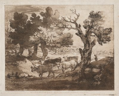 Waldlandschaft mit Hirten und Kühen von Thomas Gainsborough