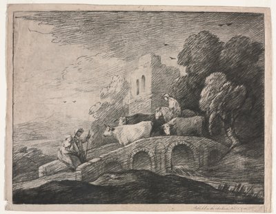 Waldlandschaft mit Viehtreibern von Thomas Gainsborough