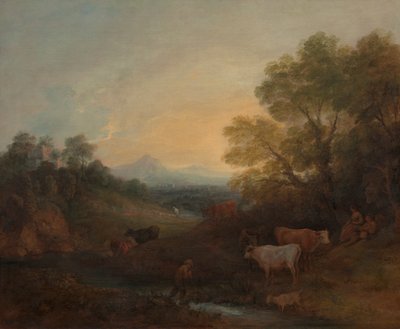 Landschaft mit Vieh von Thomas Gainsborough RA