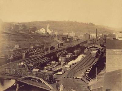 Die Docks, Honesdale von Thomas H. Johnson