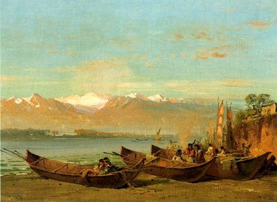 Das Lachs-Festival, Columbia River, ca. 1888 von Thomas Hill