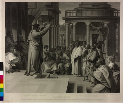 Paulus predigt in Athen von Thomas Holloway